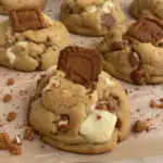 Biscoff NYC cookies stuffed with Biscoff spread