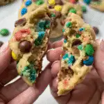 Gooey M&M NYC Cookies recipe fresh from the oven