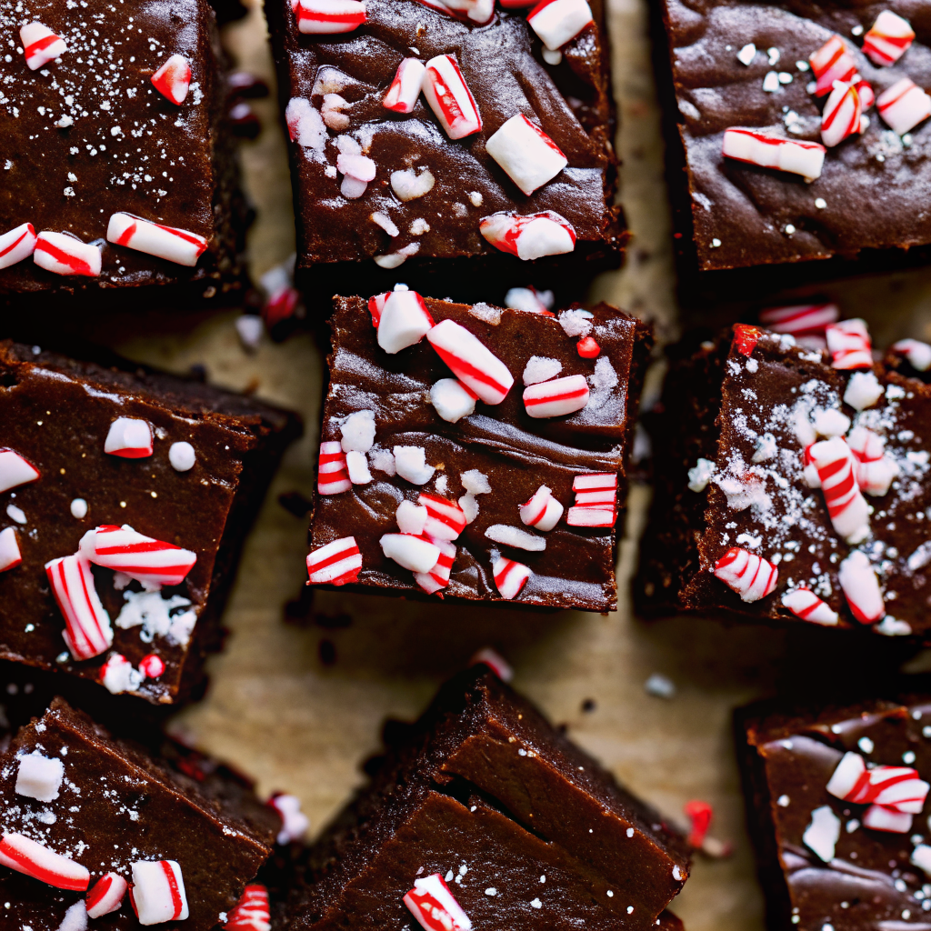 Delicious fudgy one bowl peppermint brownies with ganache and crushed candy canes