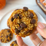 Best gluten-free pumpkin oatmeal cookies on a rustic wooden table for fall.
