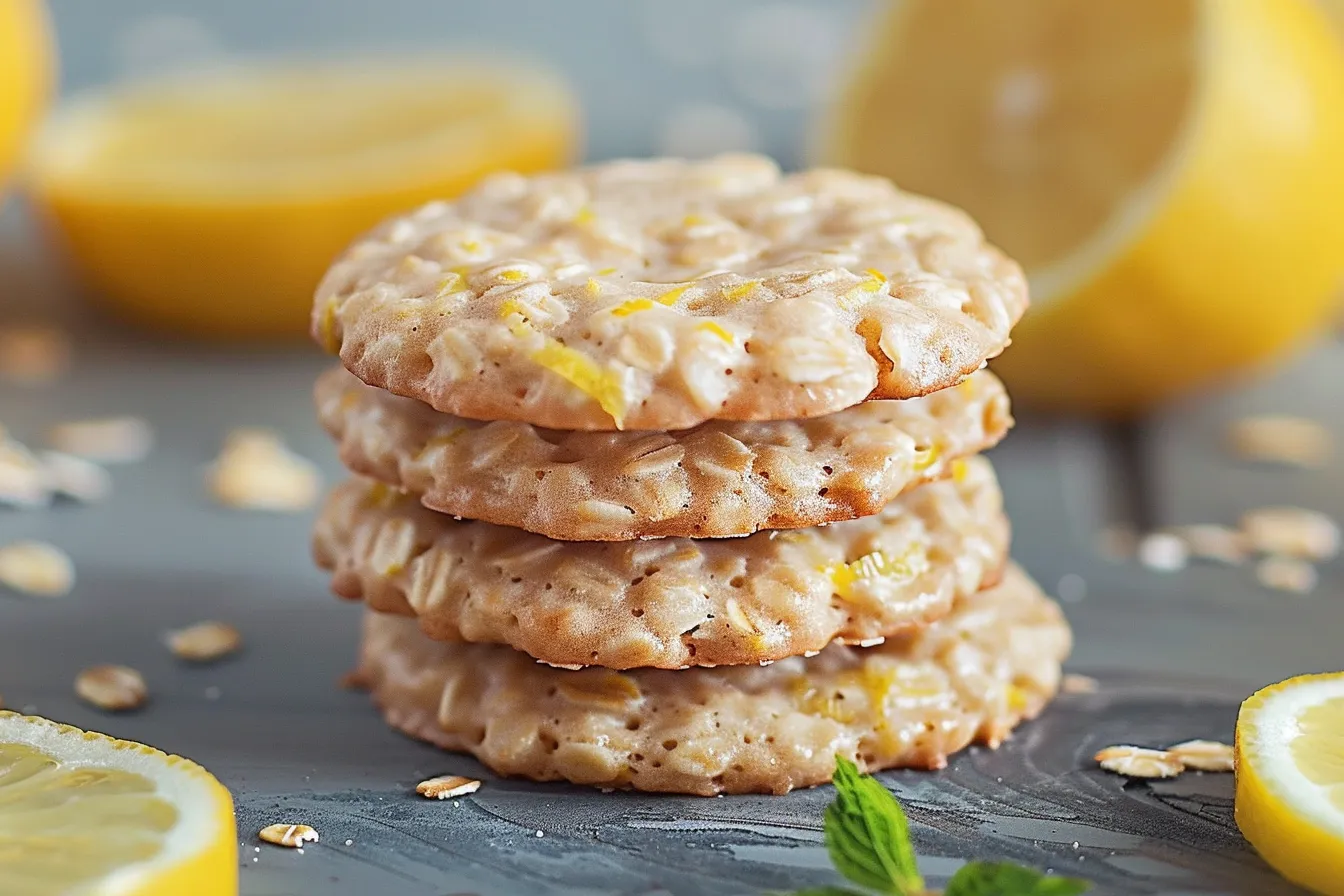 3 Ingredient No Bake Lemon Oatmeal Cookies