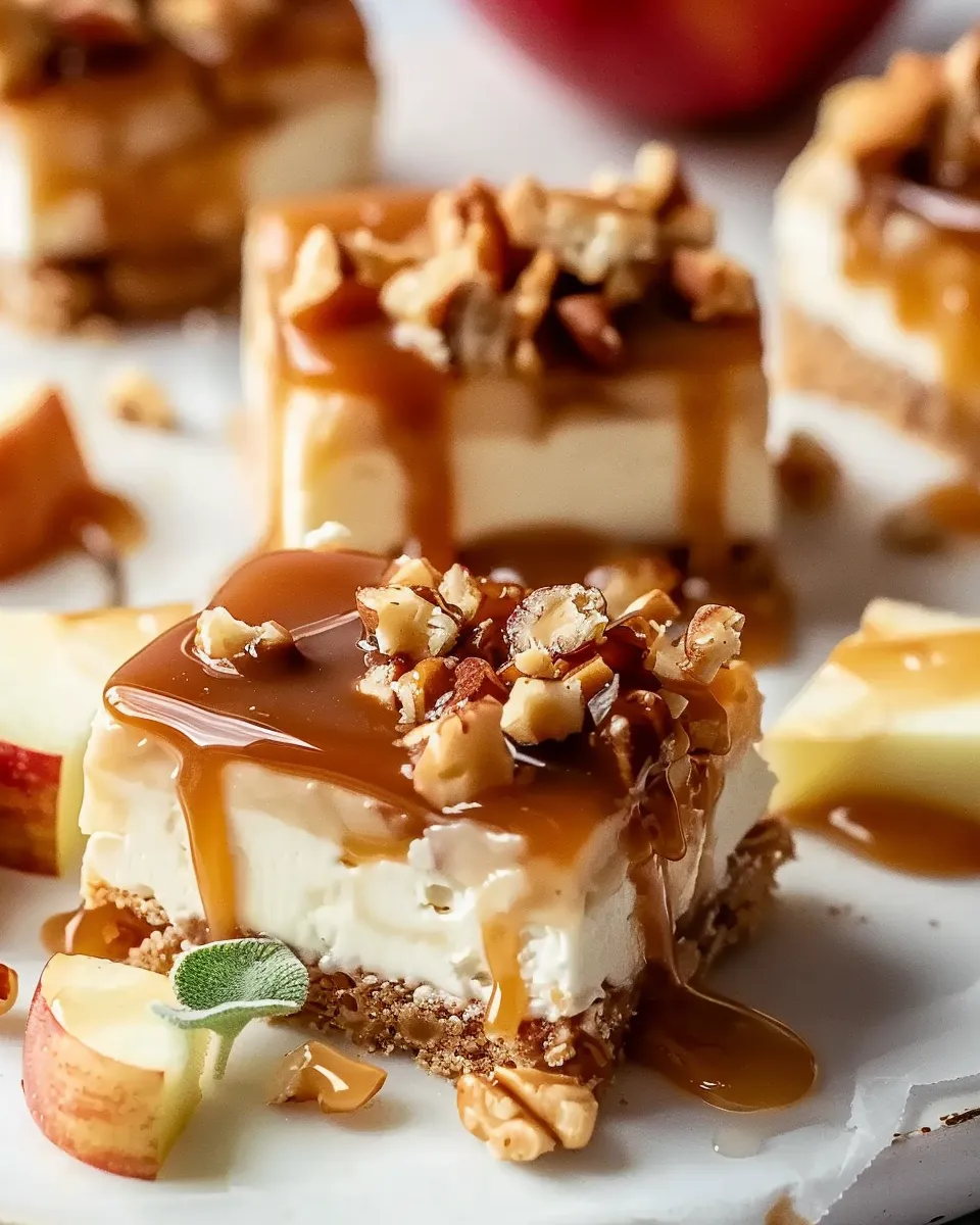 Caramel Apple Cheesecake Bars