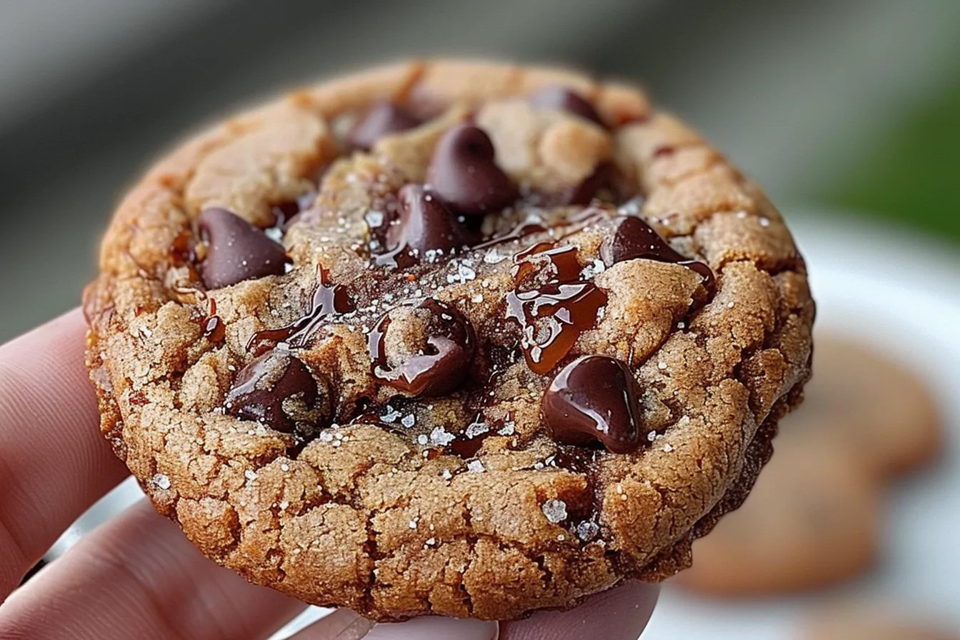 Caramel and Peanut Butter Chocolate Chip Cookie