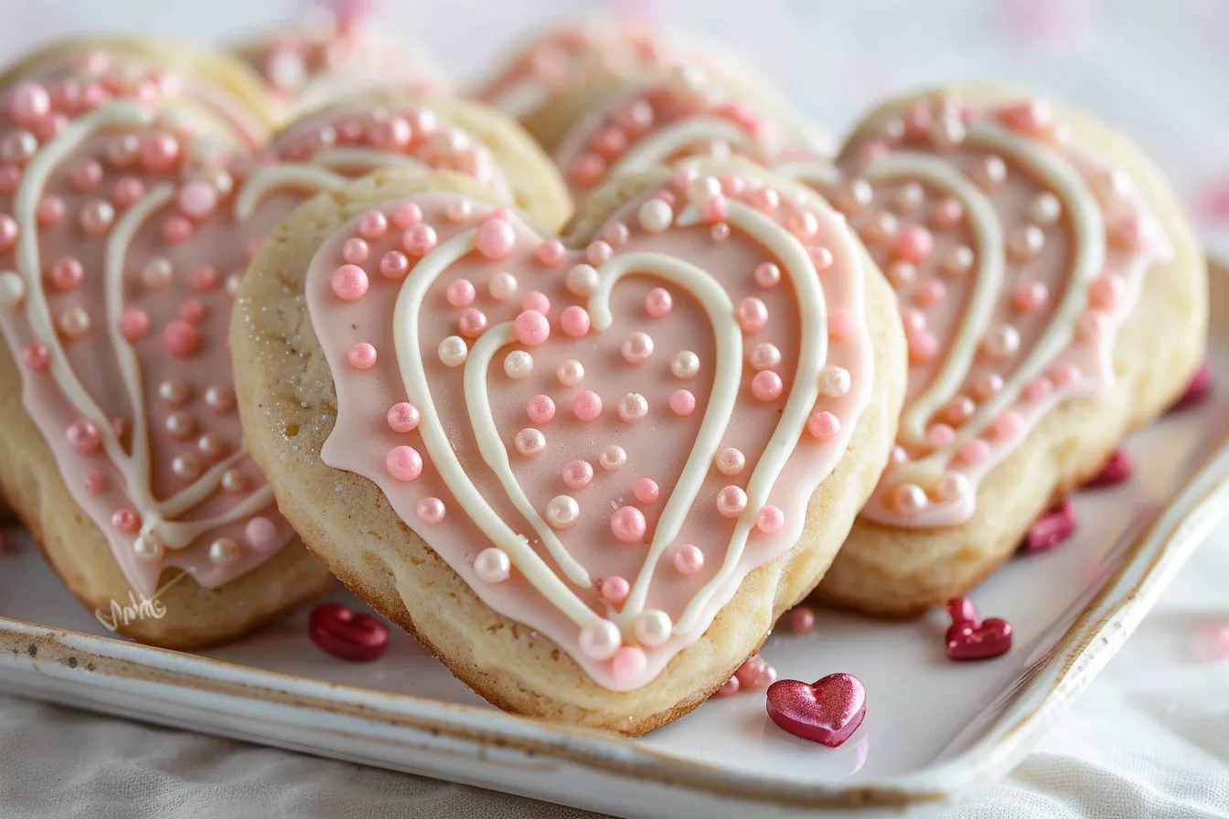 Frosted Heart Sugar Cookies