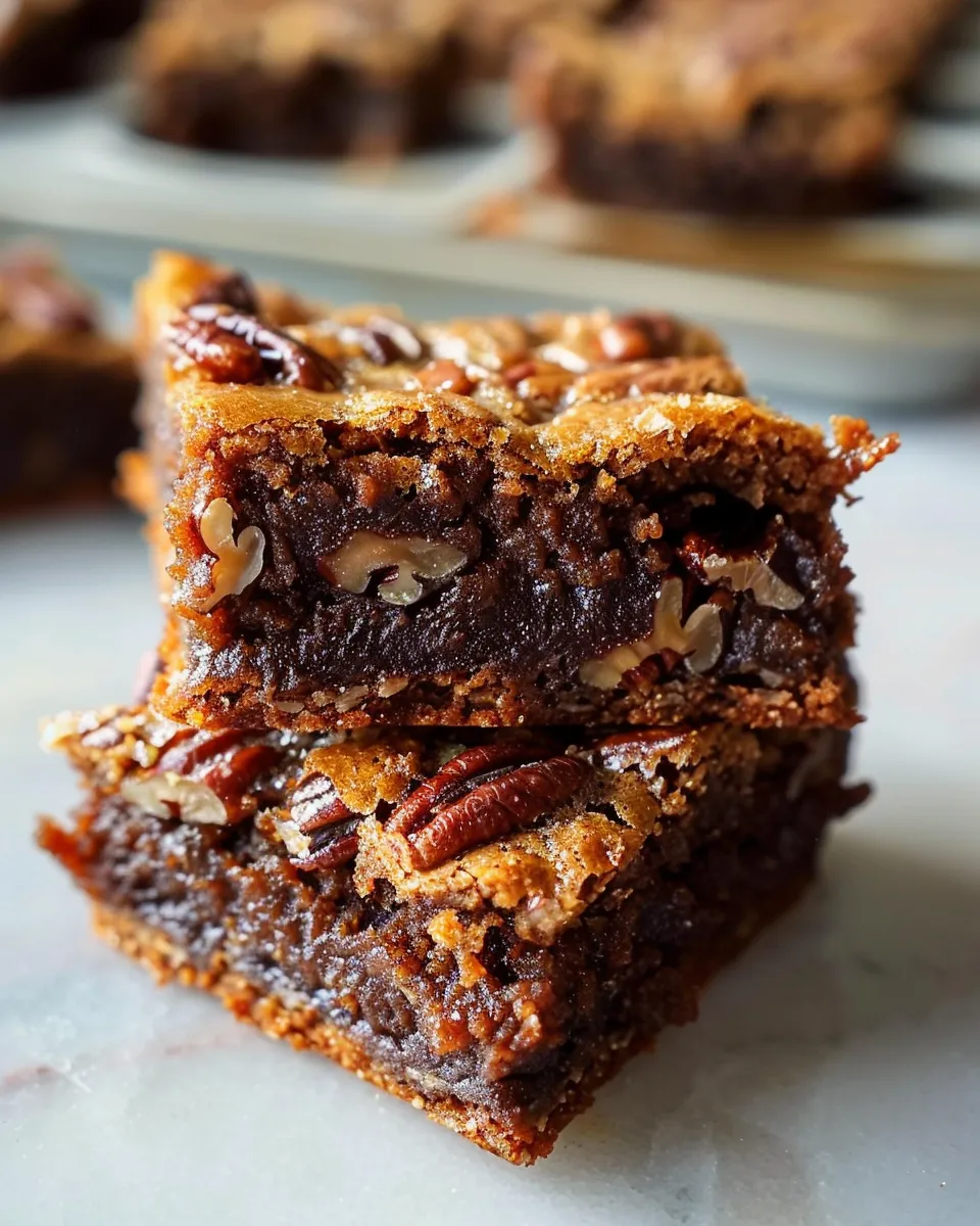 Gooey Pecan Pie Brownies