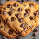 Heart shaped chocolate chip cookies