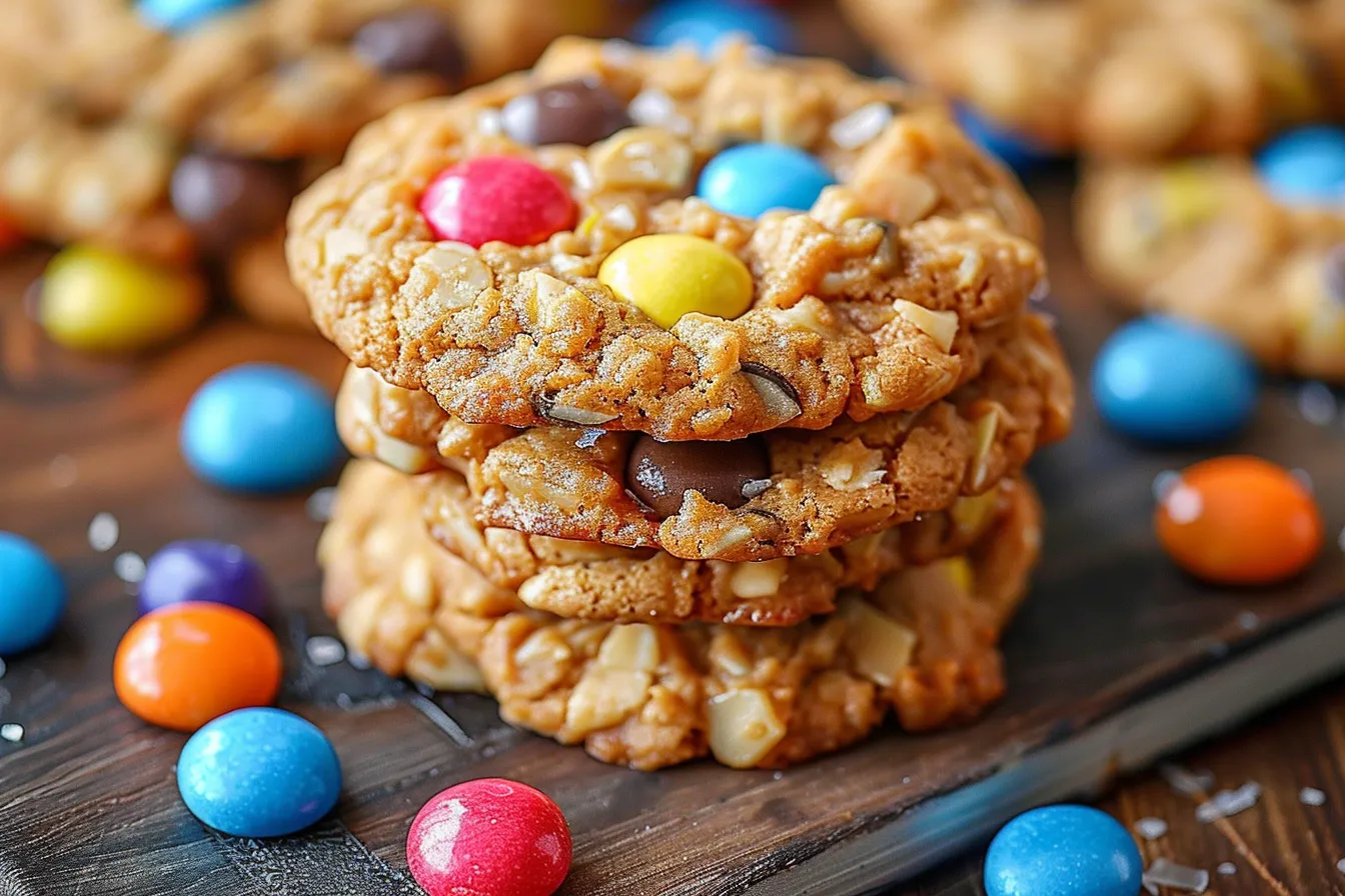 NO-BAKE MONSTER COOKIES