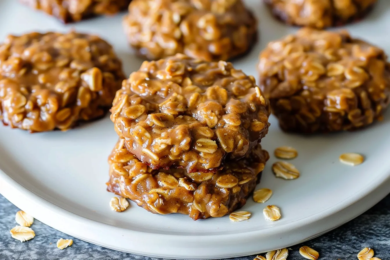 Peanut Butter No Bake Oatmeal Cookies