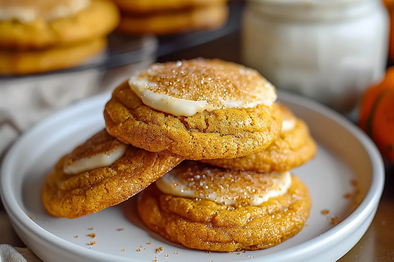 Pumpkin Sugar Cream Cheese Cookies