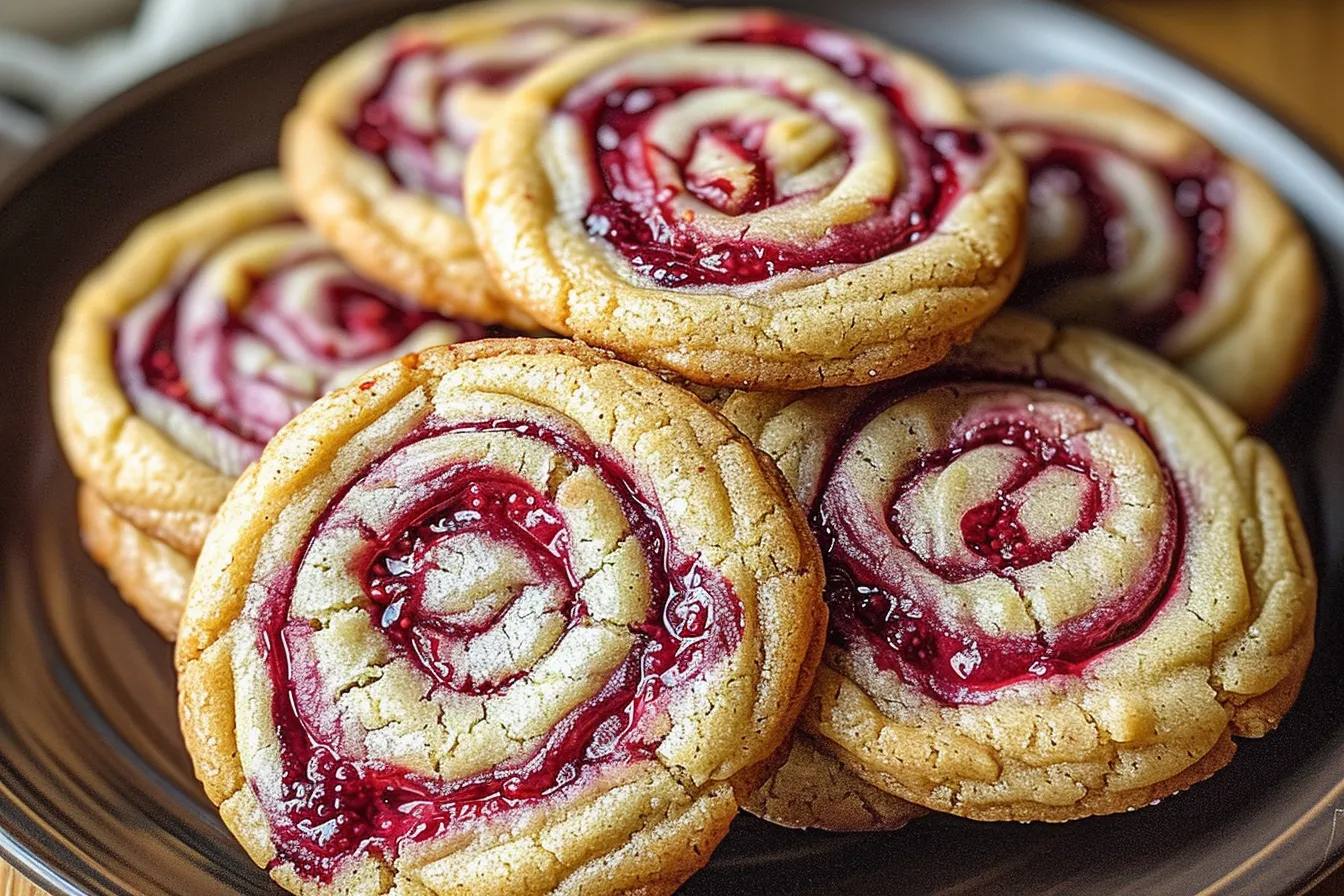 Raspberry Swirl Cookies