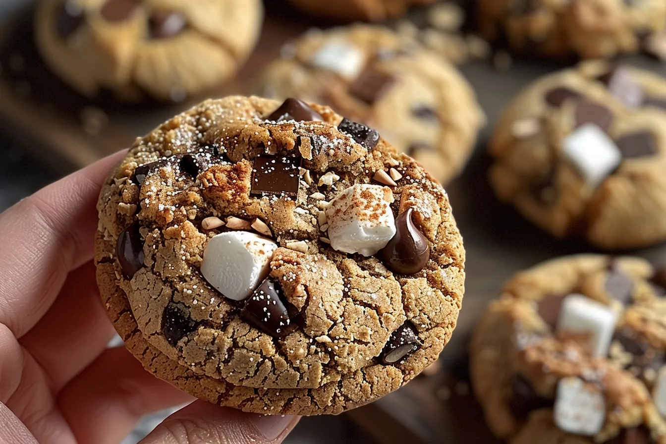 Soft and Chewy S’more Cookies