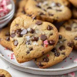 heart shaped chocolate chip cookies