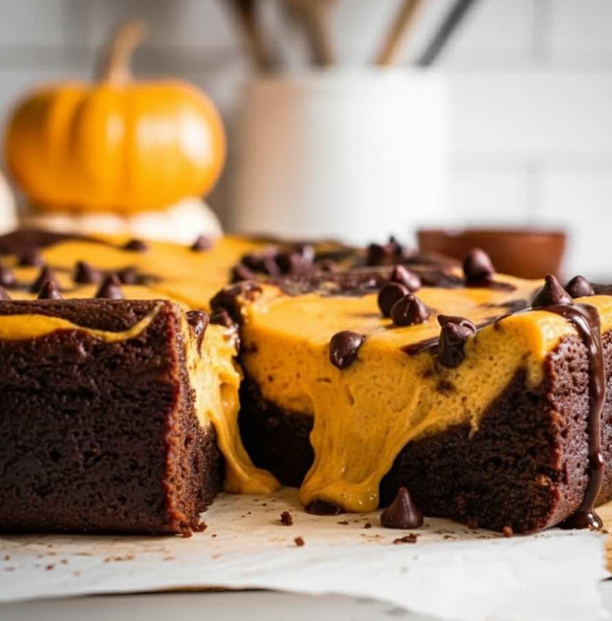 Pumpkin Cheesecake Brownies