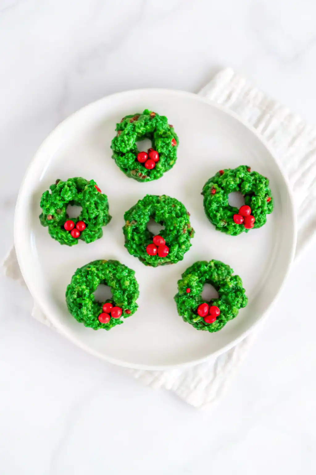No-Bake Christmas Wreath Cookies