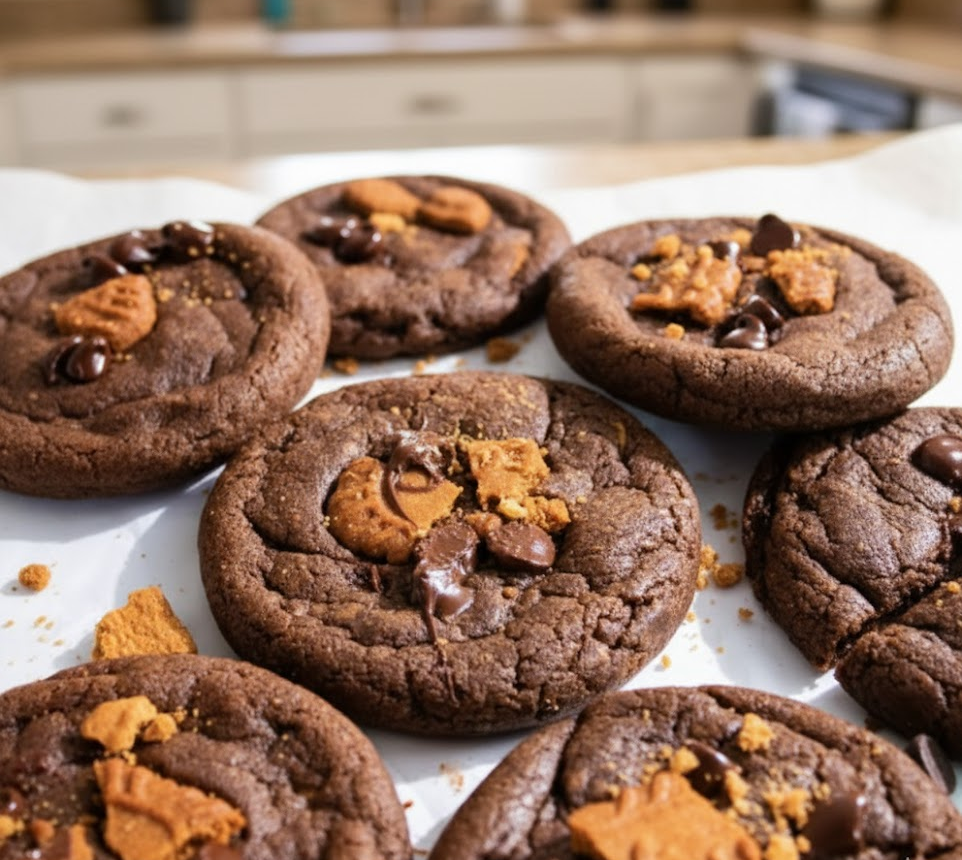 Chocolate Biscoff Cookies