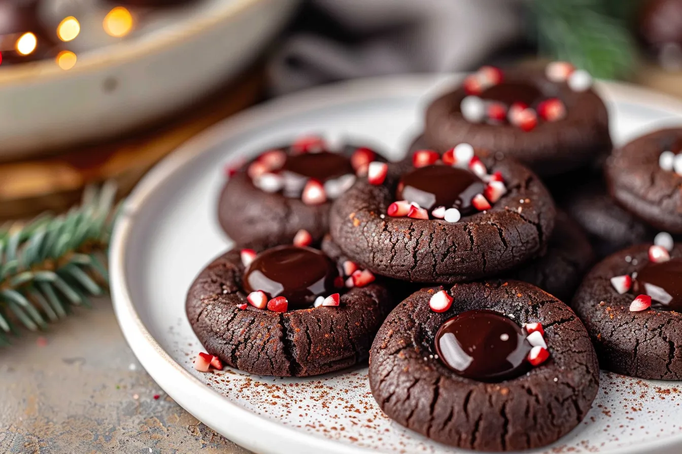 Chocolate Thumbprint Cookies