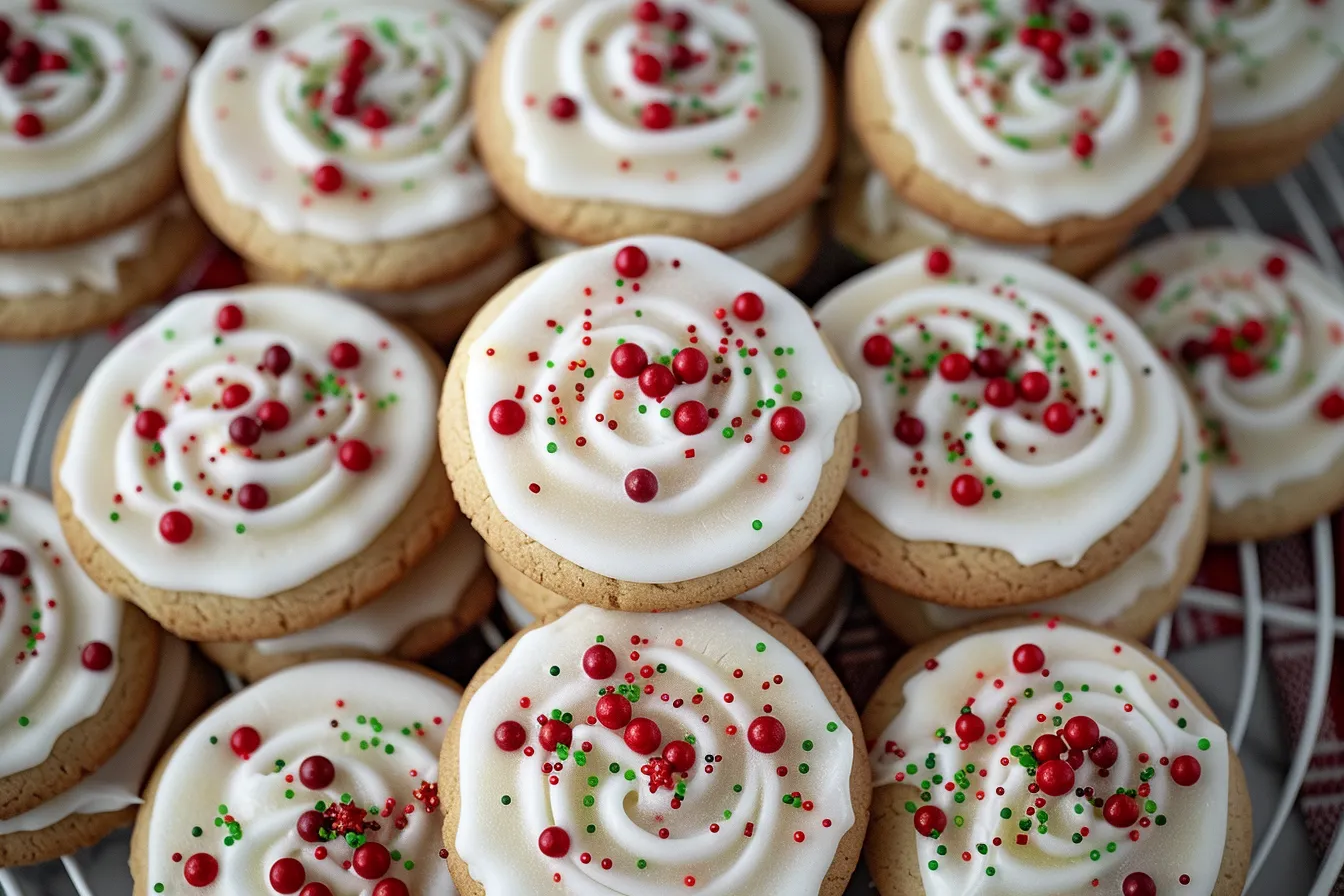Christmas Birthday Cake Cookies