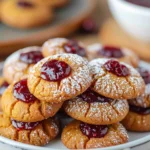 GINGERBREAD THUMBPRINT COOKIES WITH CRANBERRY SAUCE
