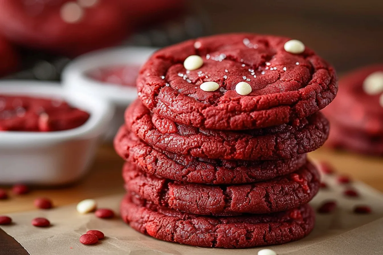 Red Velvet Cake Mix Cookies