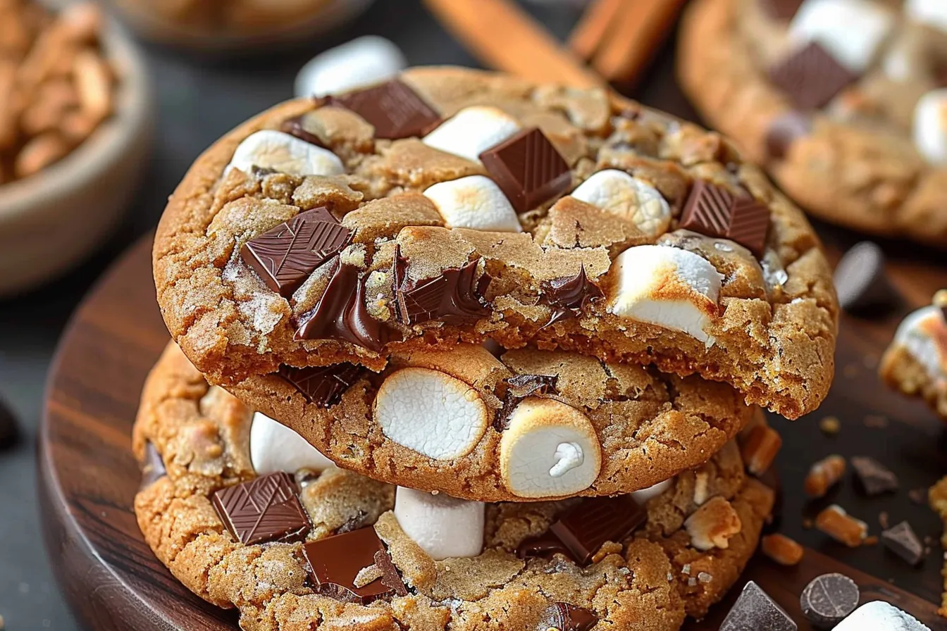 S'mores Marshmallow Chocolate Cookies