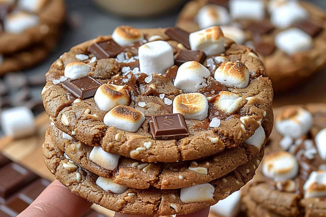 S'mores Marshmallow Chocolate Cookies
