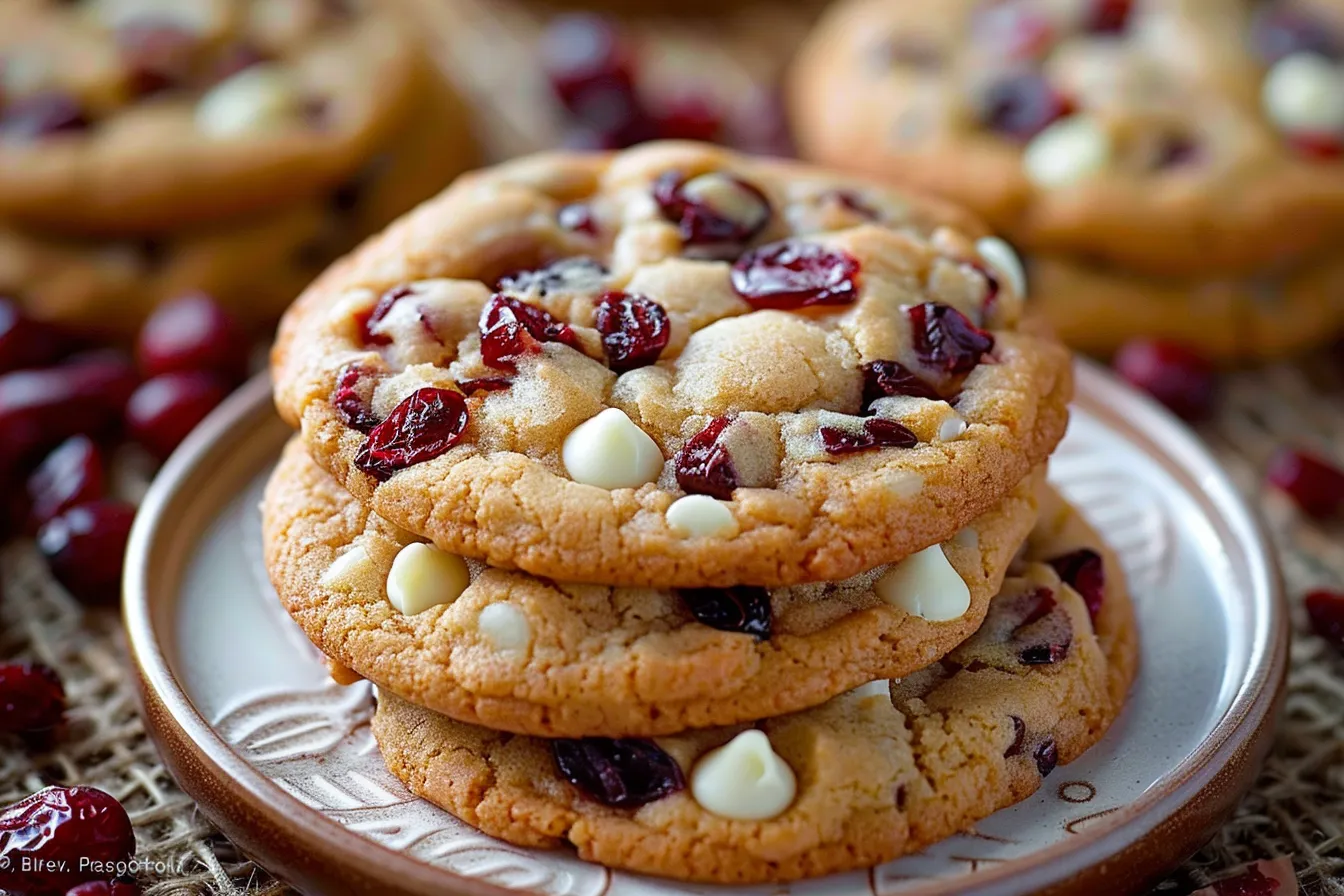 Soft White Chocolate Chip Cranberry Cookies