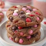 Valentine's Chocolate M&M Cookies