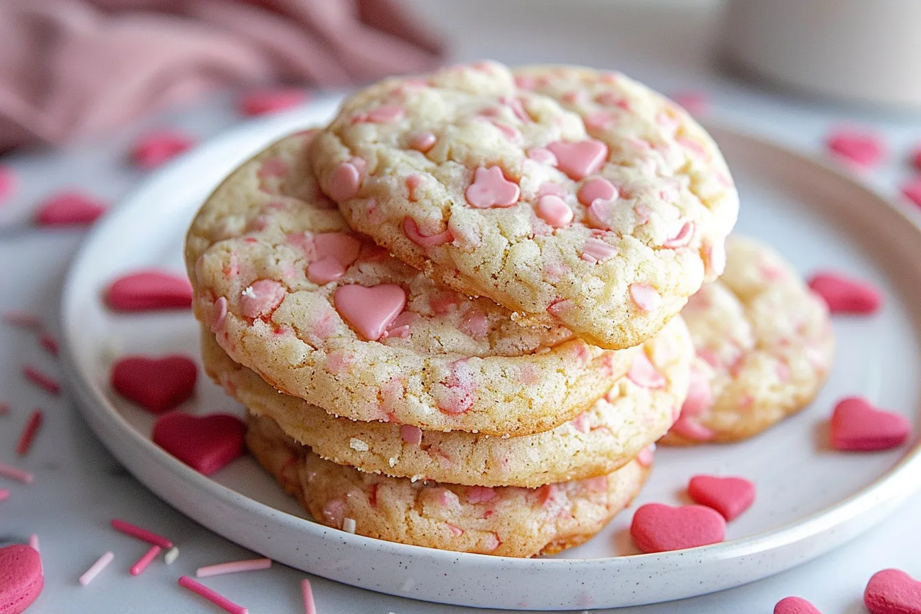 VALENTINE’S DAY CAKE MIX COOKIES