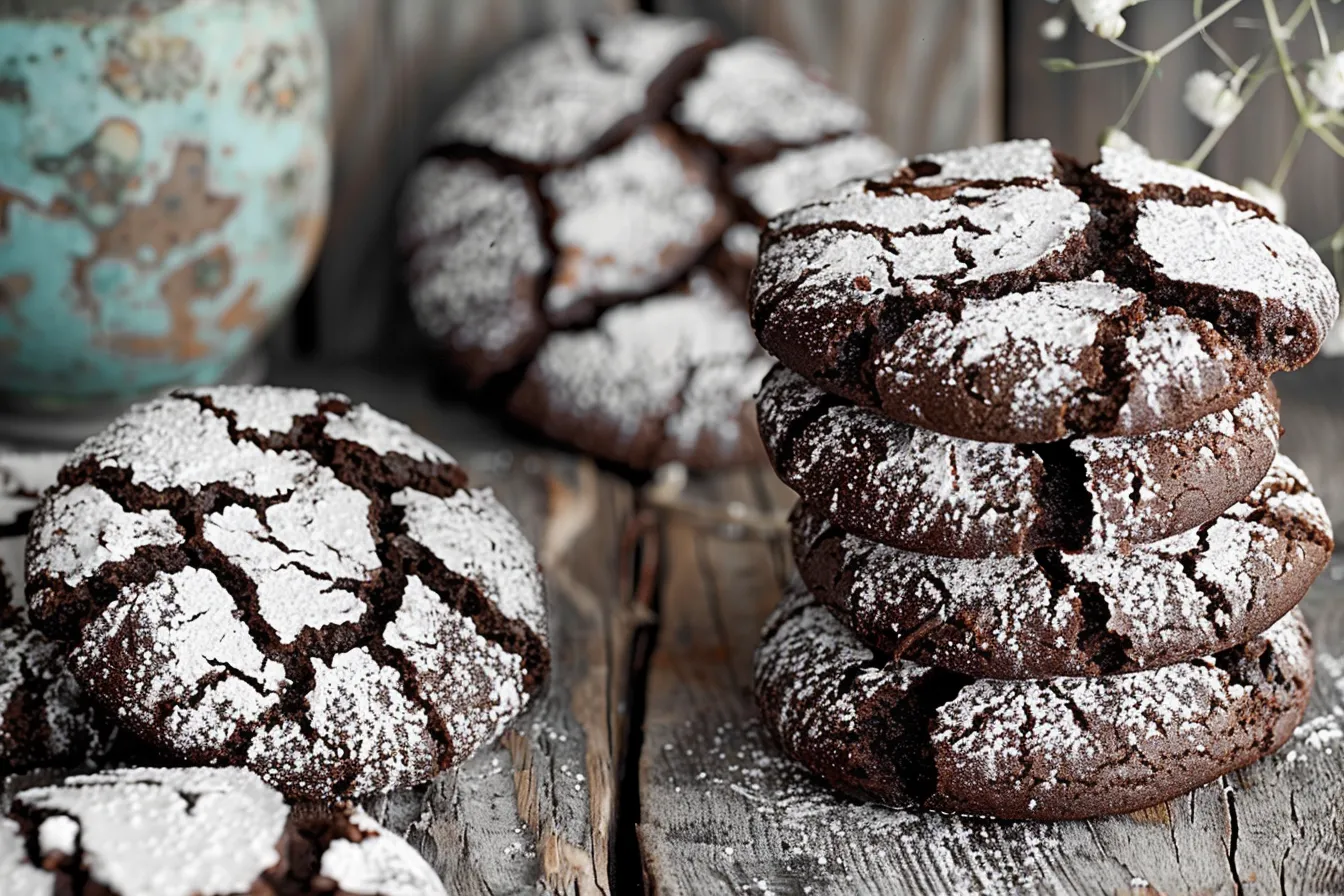 Vintage Chocolate Crinkle Cookies