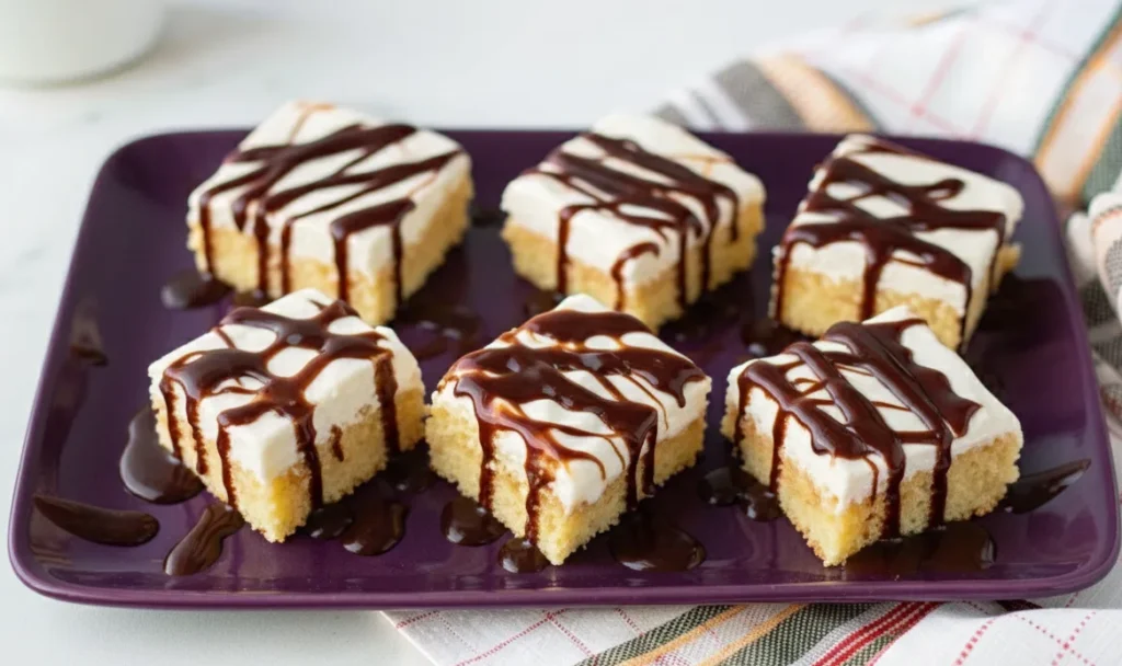 Creamy Eggnog Eclair Cake