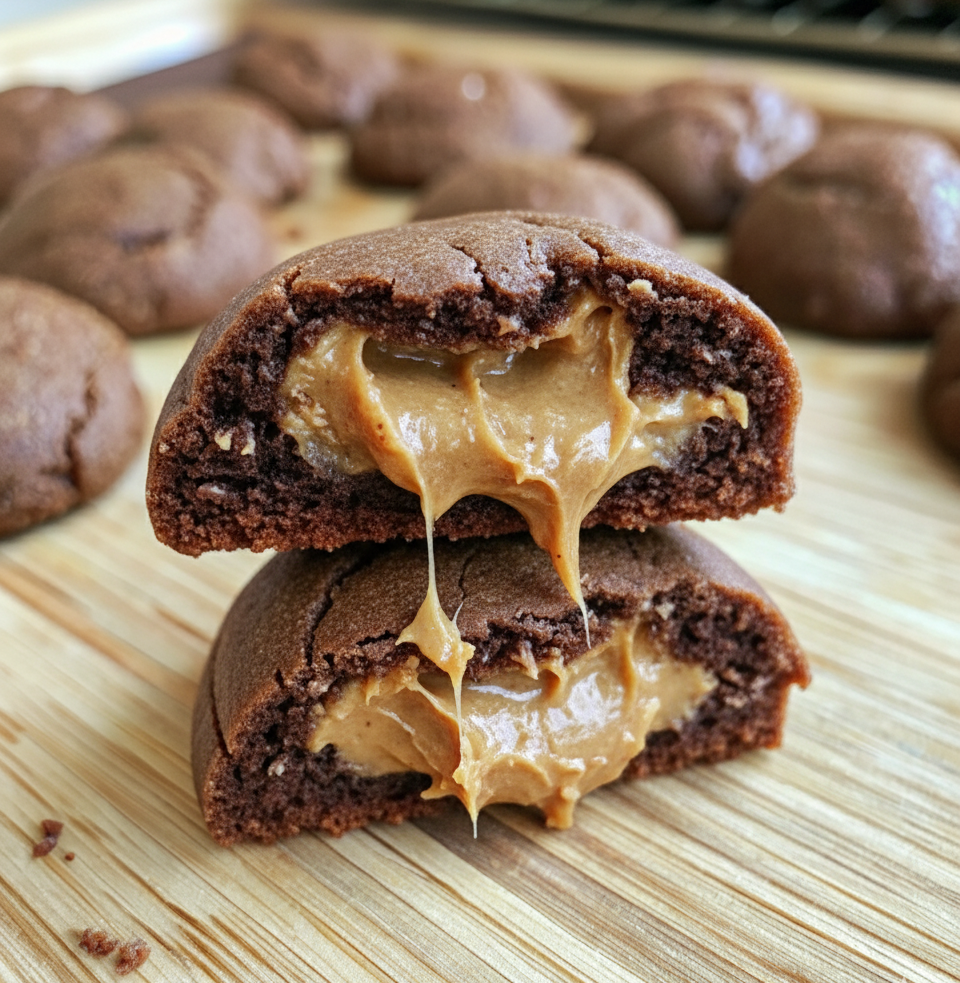 Peanut Butter Stuffed Cookies