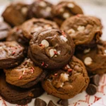 Peppermint Bark Brownie Cookies