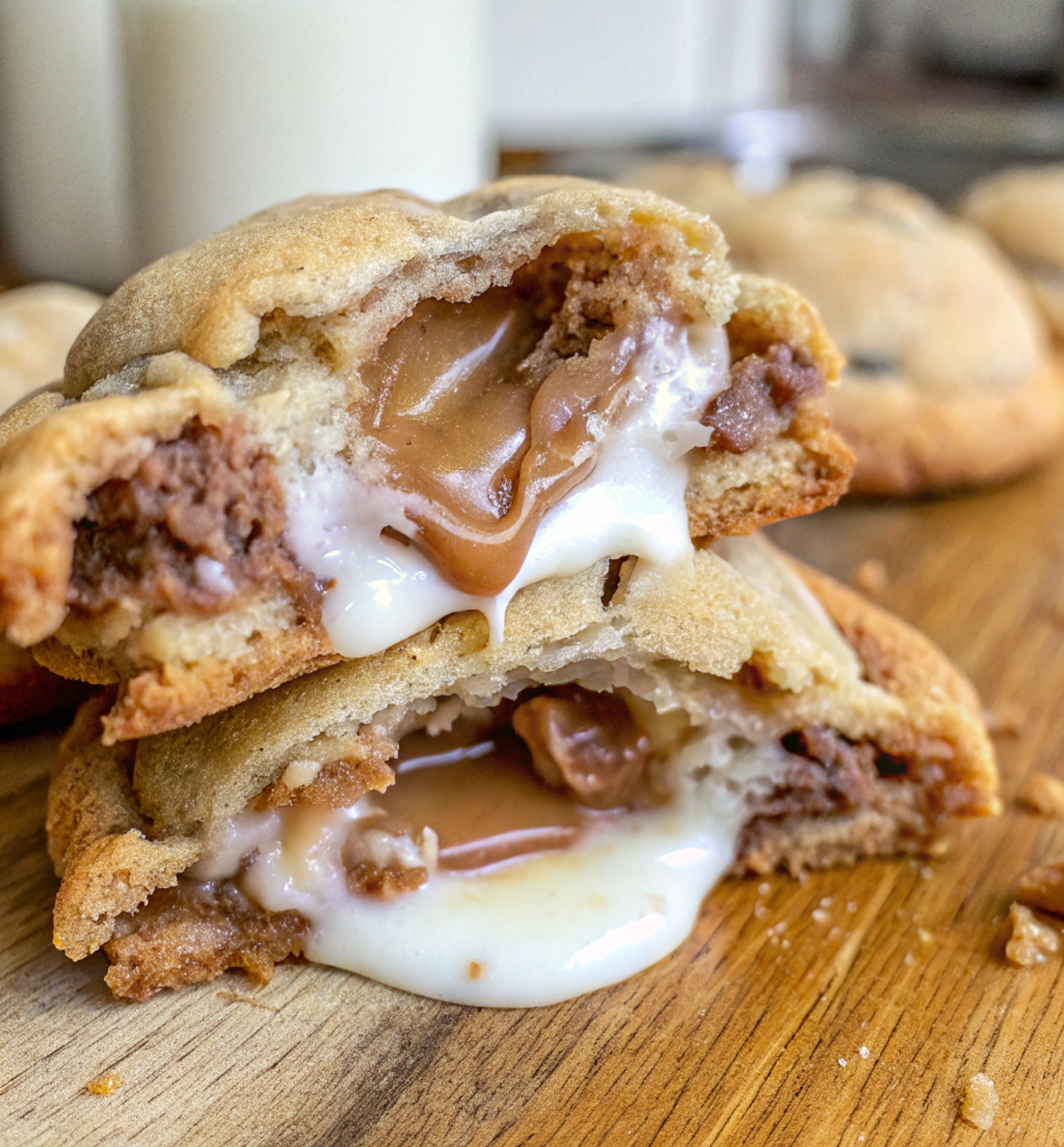 Creme Egg Stuffed Cookies