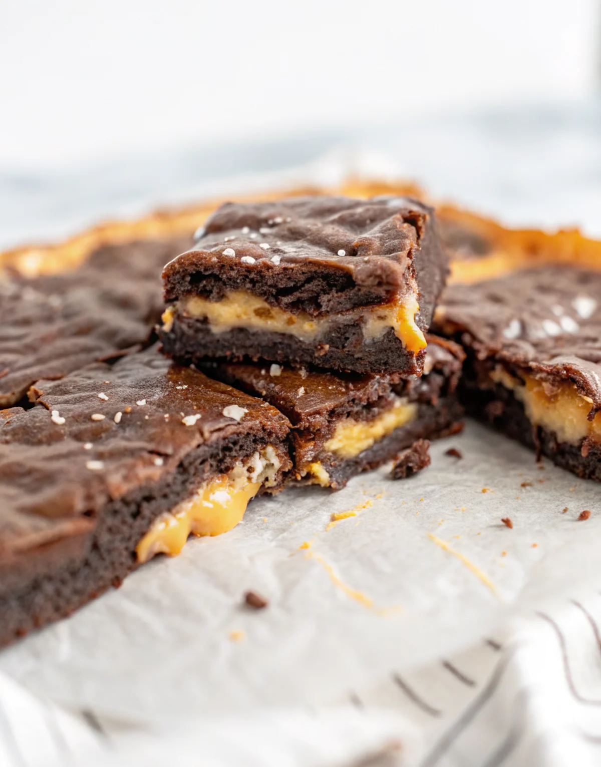 Chewy Caramel Brownies