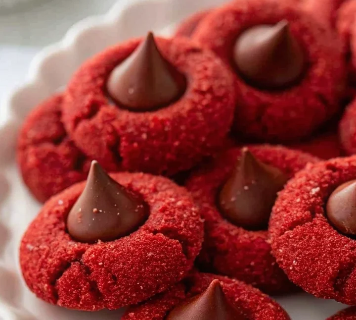 hershey's red velvet blossoms cookies