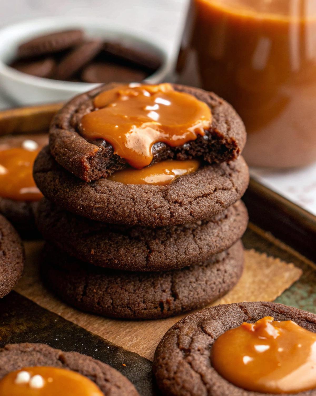 Chocolate Caramel Cookies