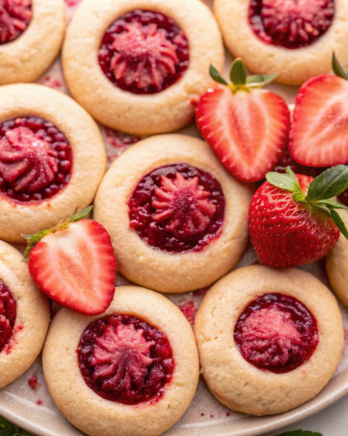 Strawberry Thumbprint Cookies