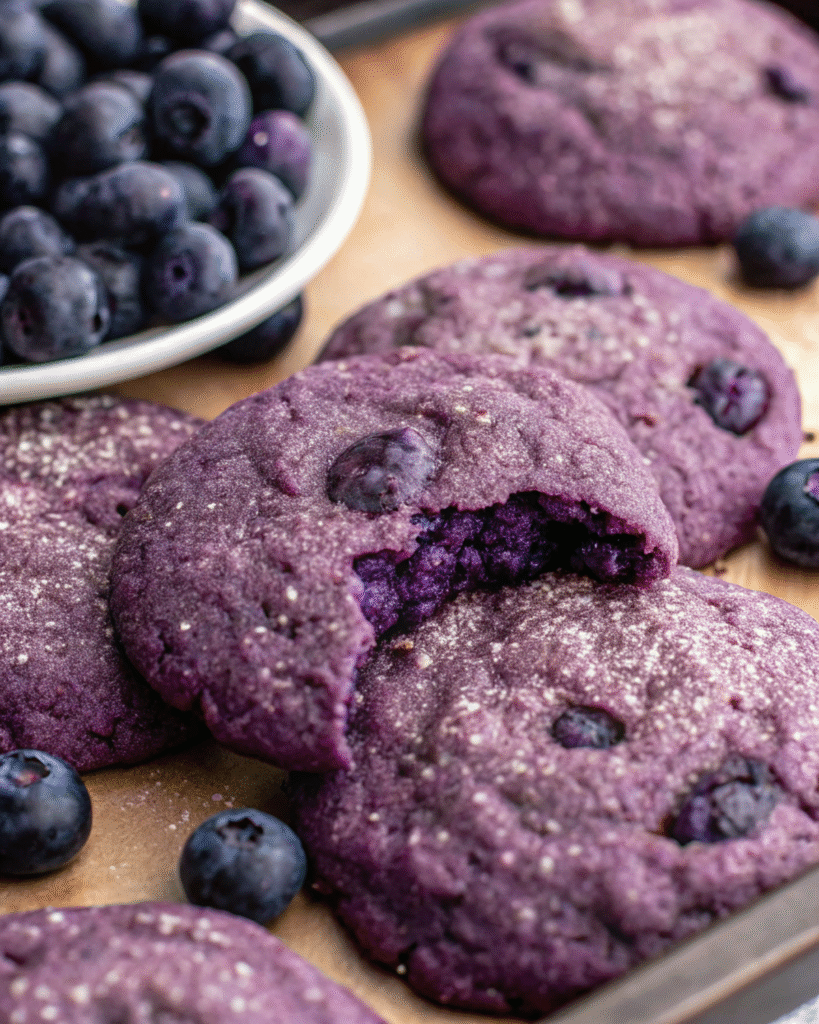 Blueberry Cookies with Homemade Jam