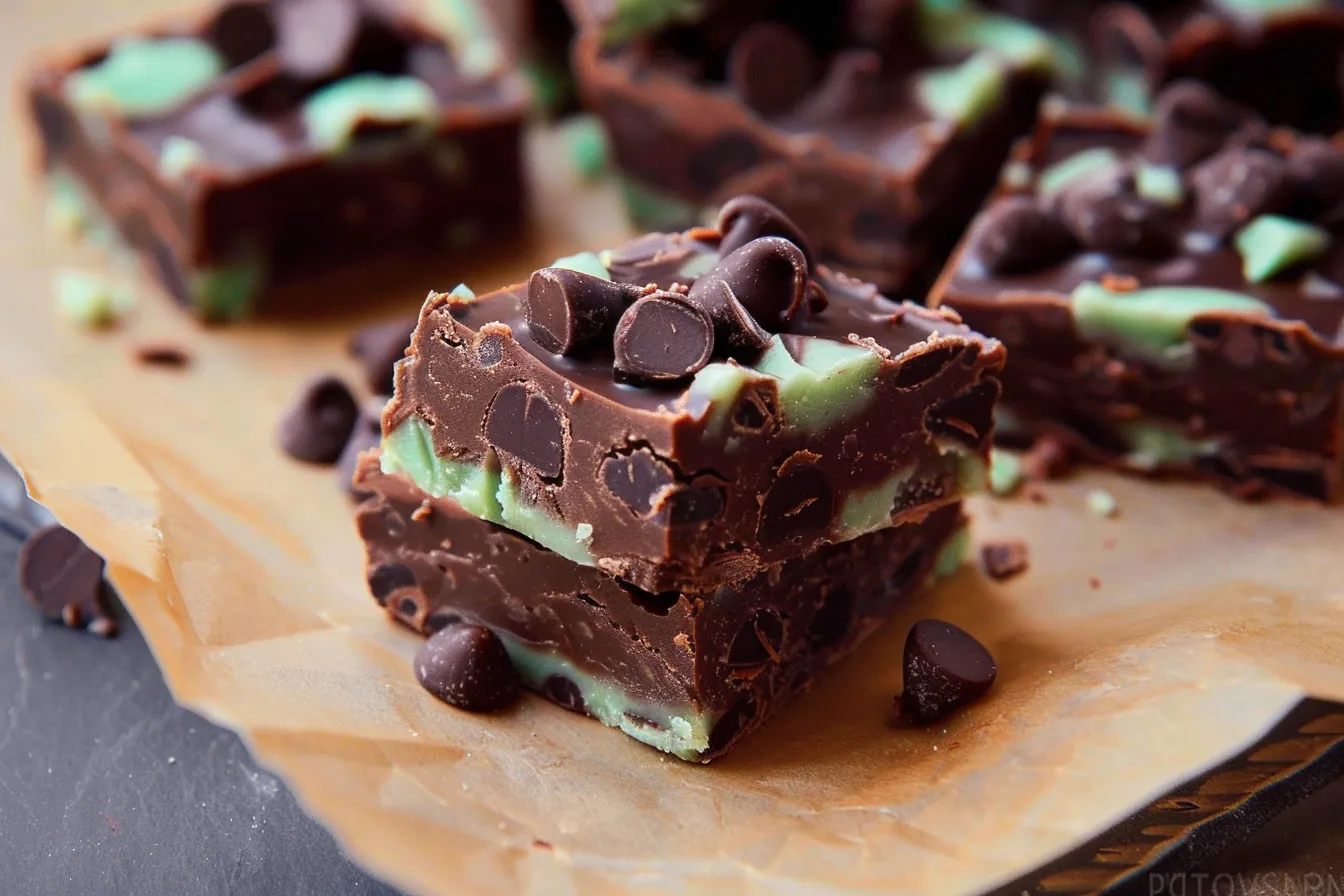 Andes Mint Chocolate Chip Fudge