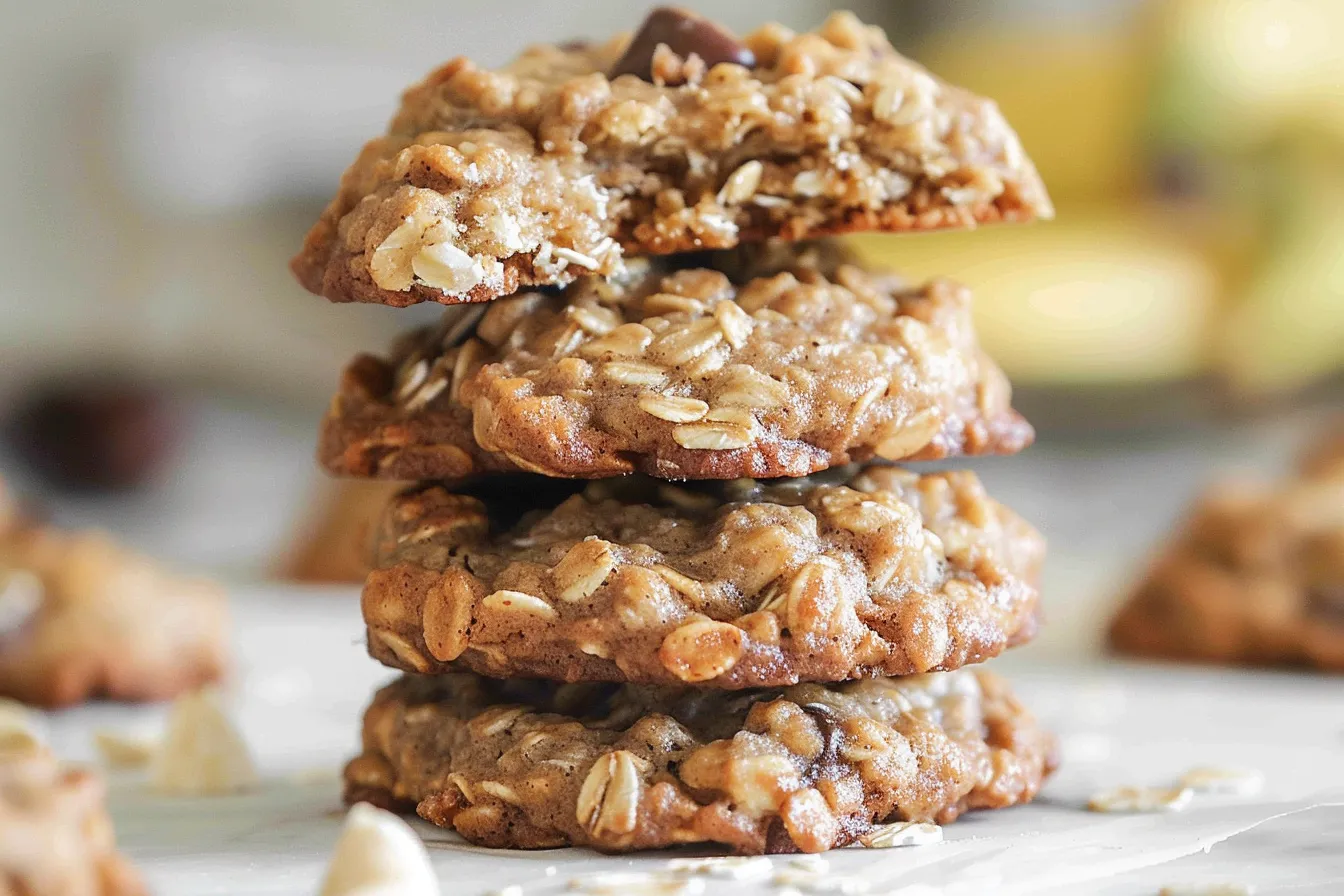 Chewy Banana Oatmeal Cookies