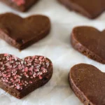 Chocolate Shortbread Heart Cookies
