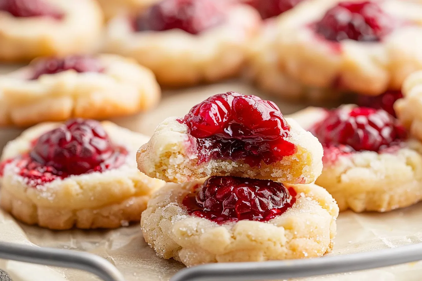 Raspberry Thumbprint Cookies