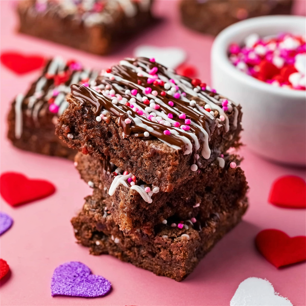 Easy Valentine Brownies