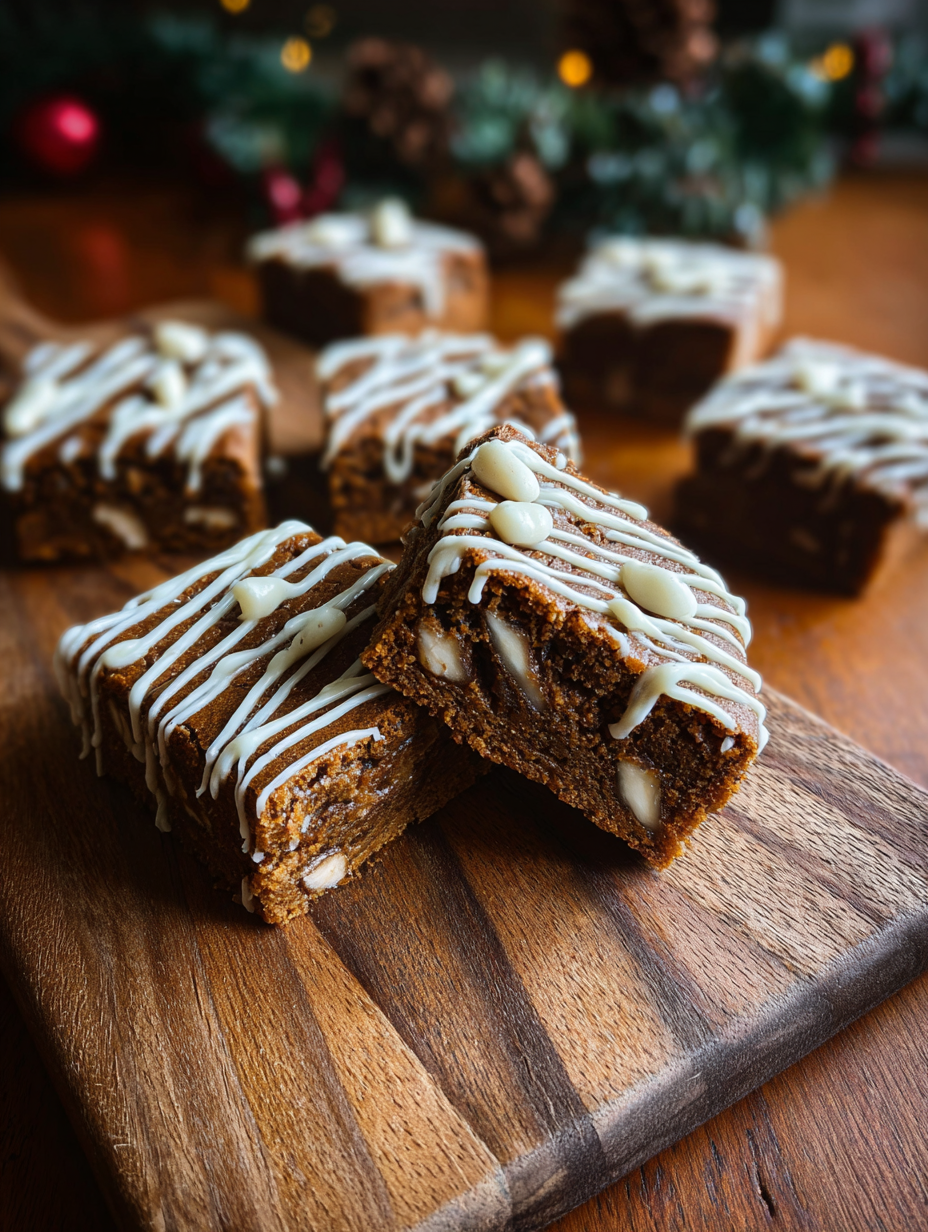 Easy Gingerbread Blondies