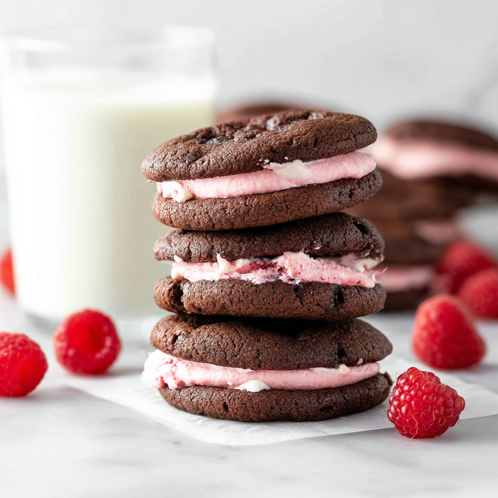 Chocolate Raspberry Sandwich Cookies
