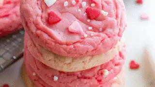 Valentine's Day Cake Mix Cookies