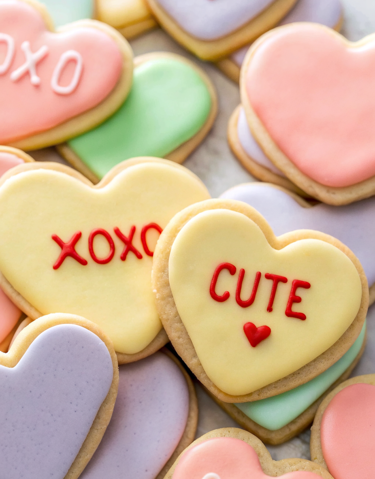 Valentine's Day Heart Sugar Cookies