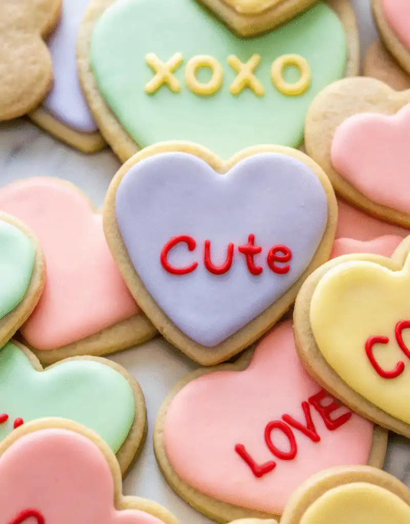 Valentine's Day Heart Sugar Cookies