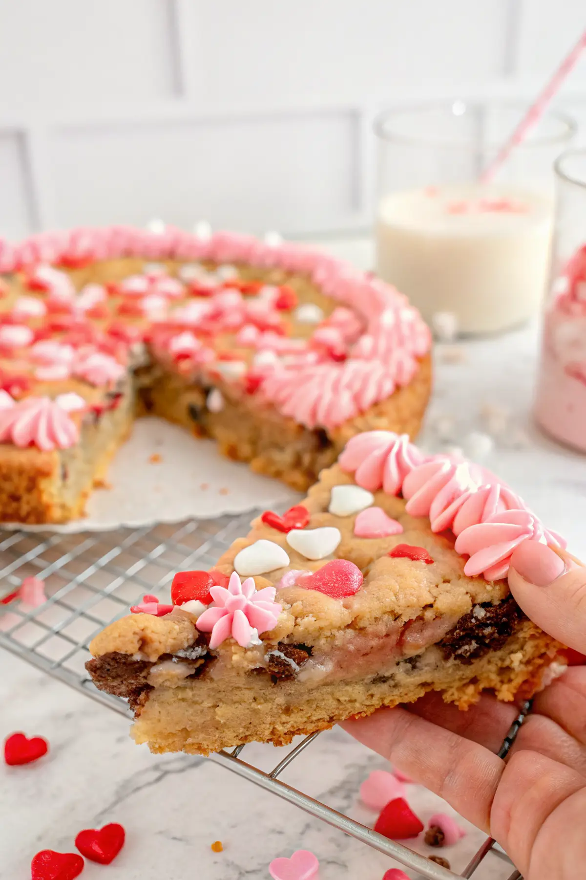 Heart Shaped Cookie Cake