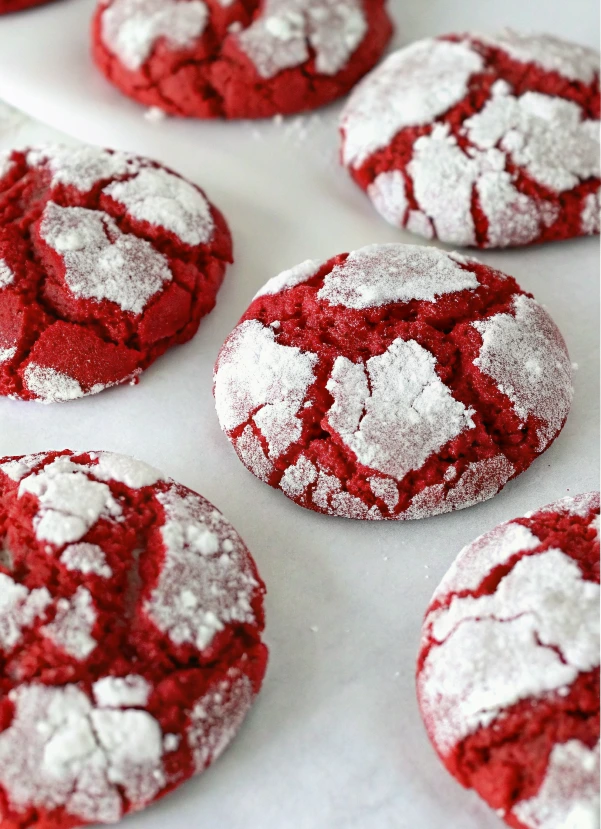 Red velvet gooey butter cookies